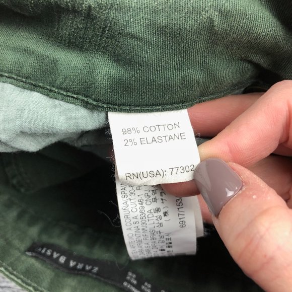 Zara Basic Jeans Denim Jegging Jeans Green Size 4 - Picture 6 of 9